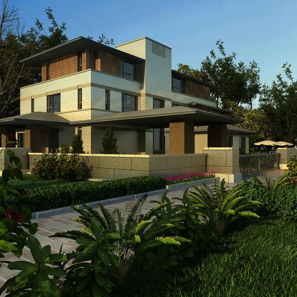 modern apartment building 3d max - 3D Building 020... by sundynasty